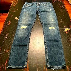 Hudson destroyed blue denim jeans